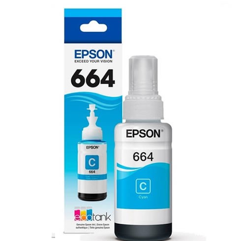 Botella Tinta - EPSON 664 - Cian